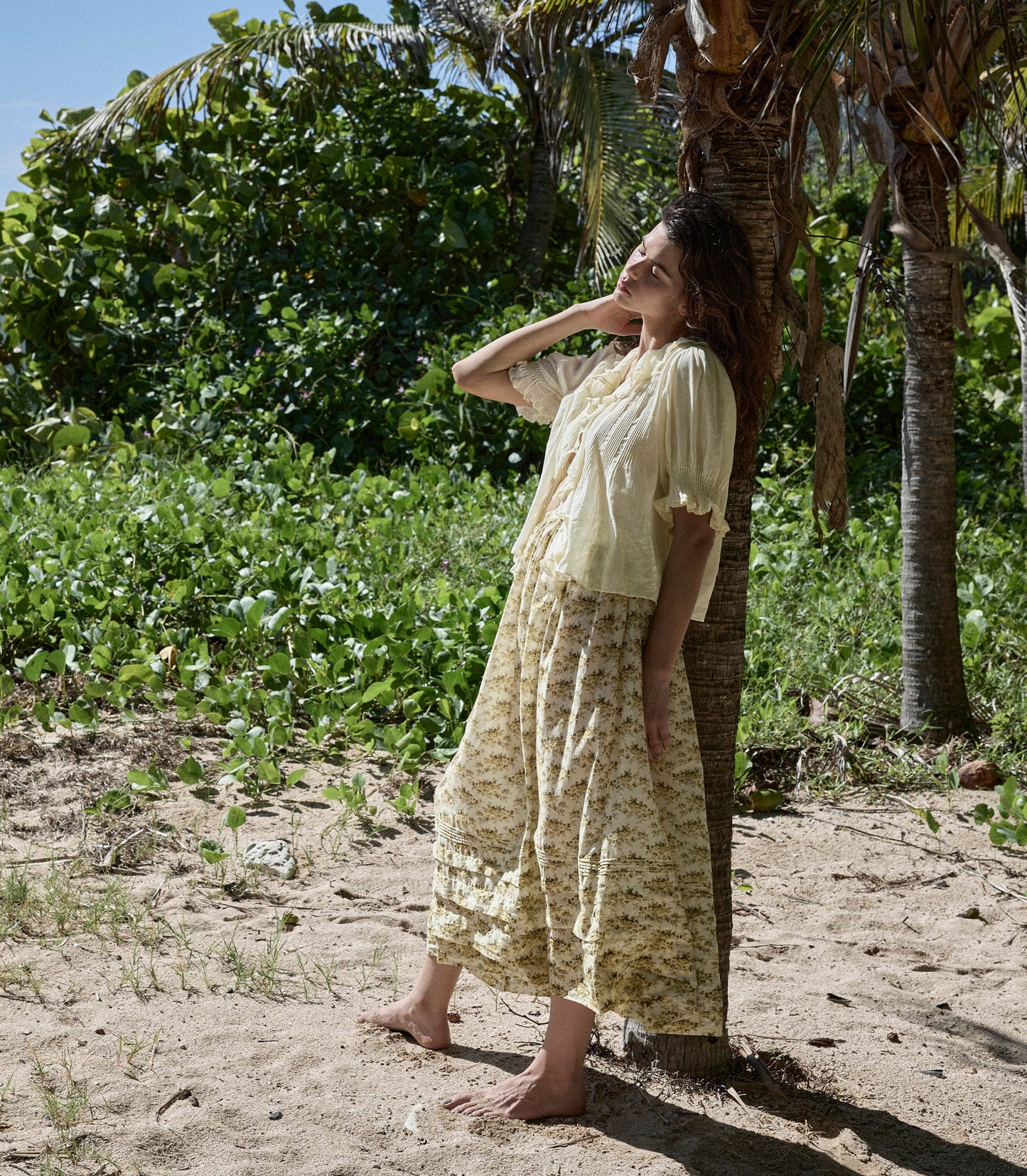 MARCIE SKIRT -- CITRON ROSIER FLORAL