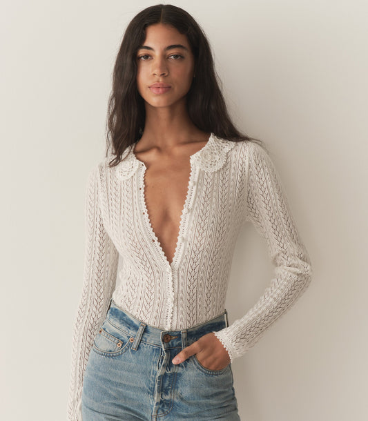 MARTINA CARDIGAN -- PALE LILY