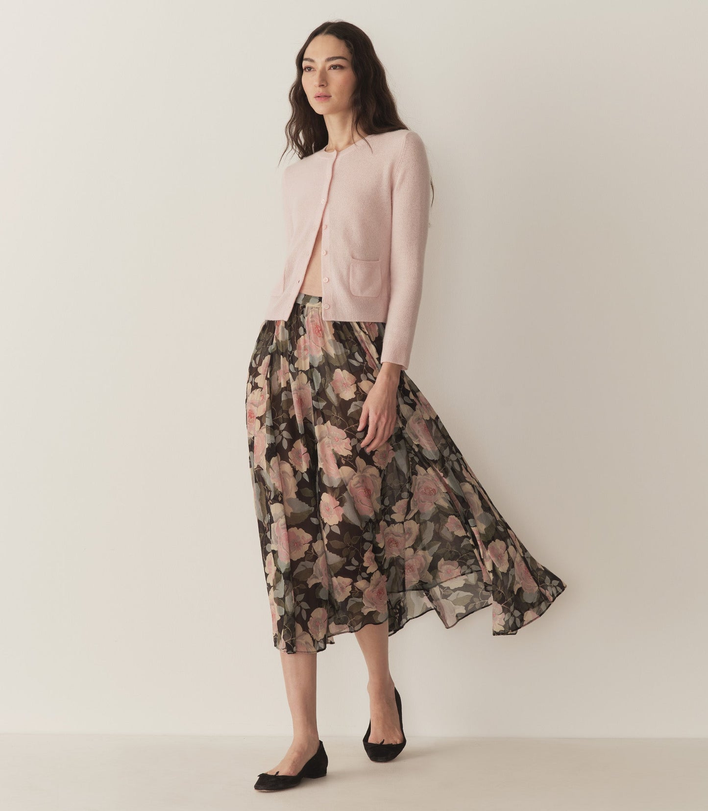 MEADOW SKIRT -- ROSE GARDEN FLORAL