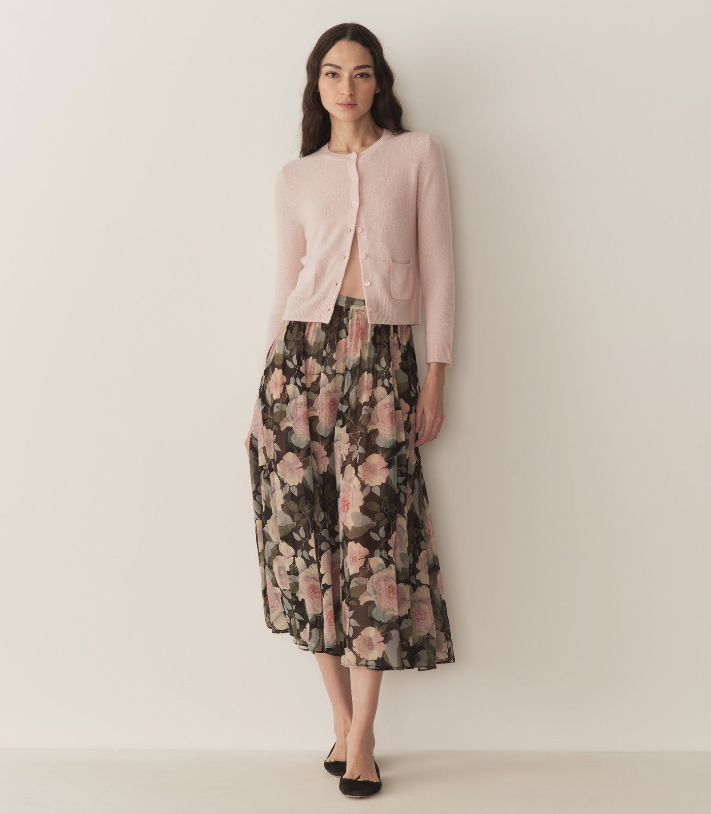 MEADOW SKIRT -- ROSE GARDEN FLORAL
