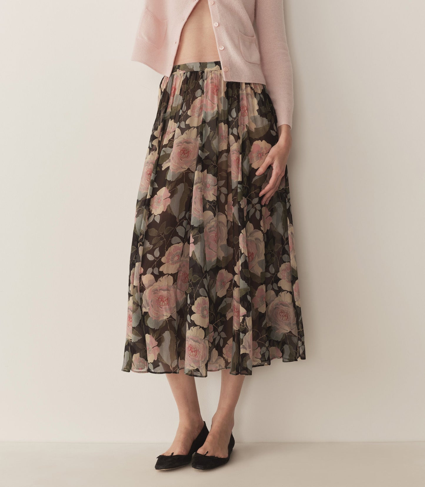 MEADOW SKIRT -- ROSE GARDEN FLORAL