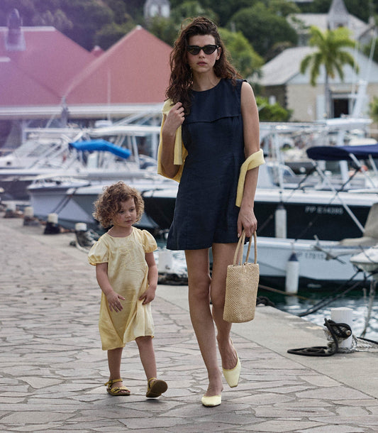 MONROE DRESS -- NAVY