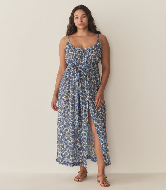 NEVITA DRESS -- BLEU SOLEIL FLEURIT
