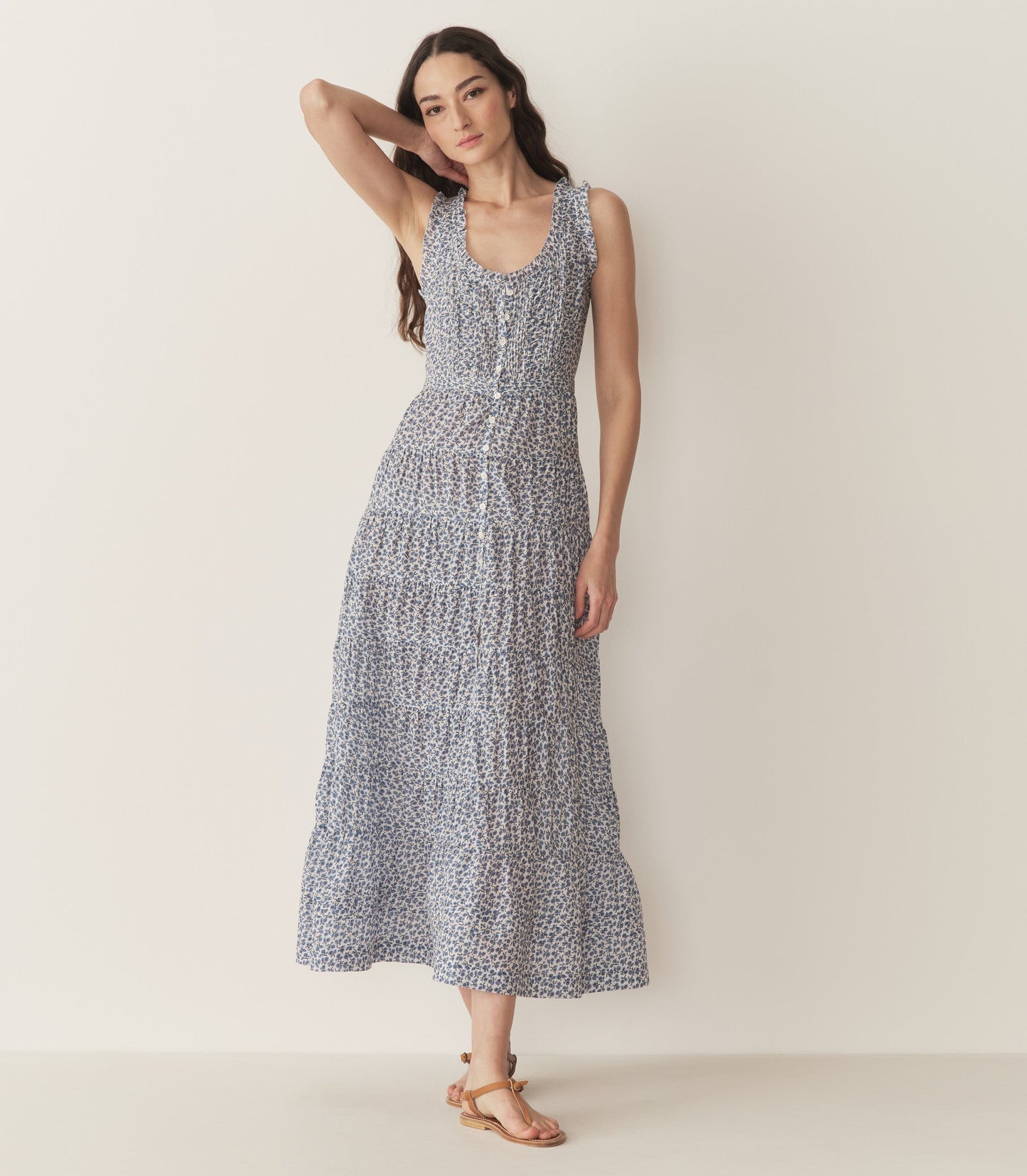 OTTESSA DRESS -- CORNFLOWER HILLSIDE BLOOM