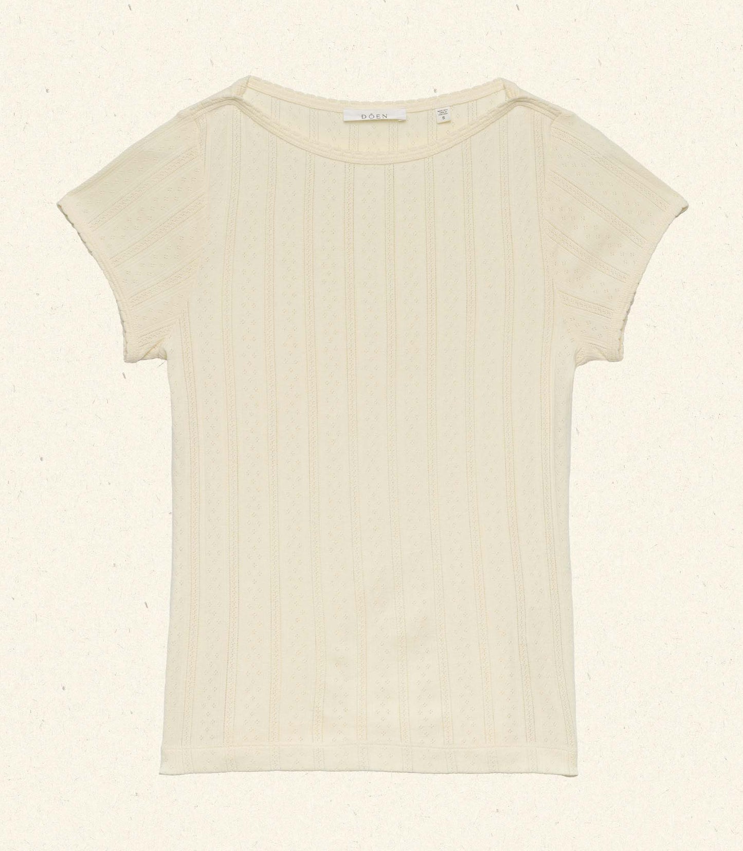 PAULINE TEE -- CREME CITRON QUELLE JOLIE POINTELLE