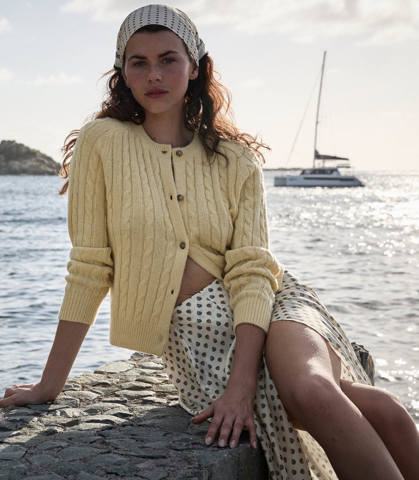 PENROSE CARDIGAN -- LEMON CHIFFON