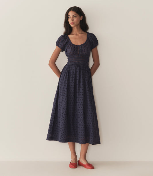 QUINN DRESS -- ADRIATIC EYELET