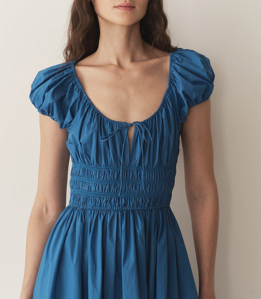 QUINN DRESS -- SOFT COBALT