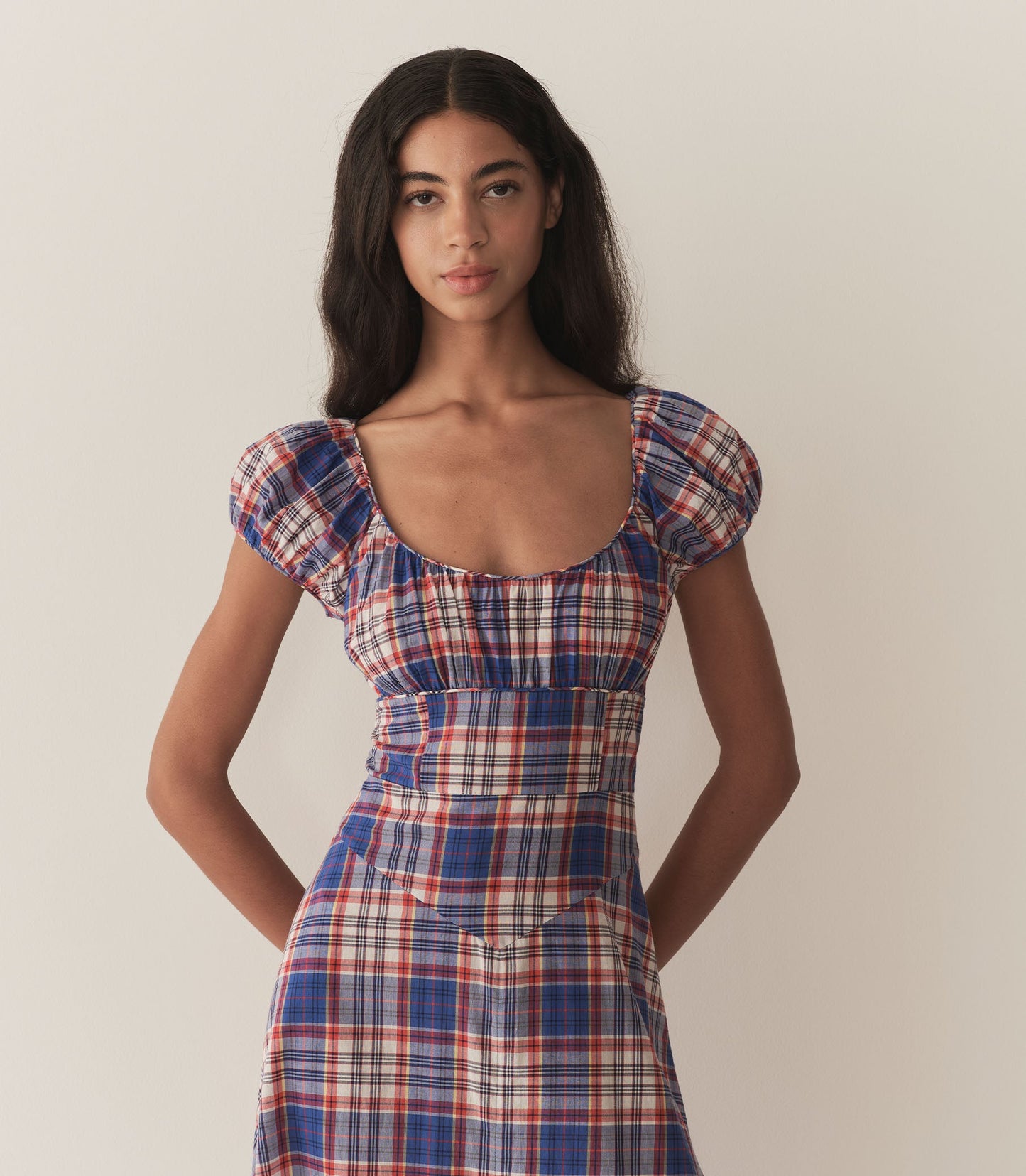 RAMONA DRESS -- COTE D’AZUR PLAID