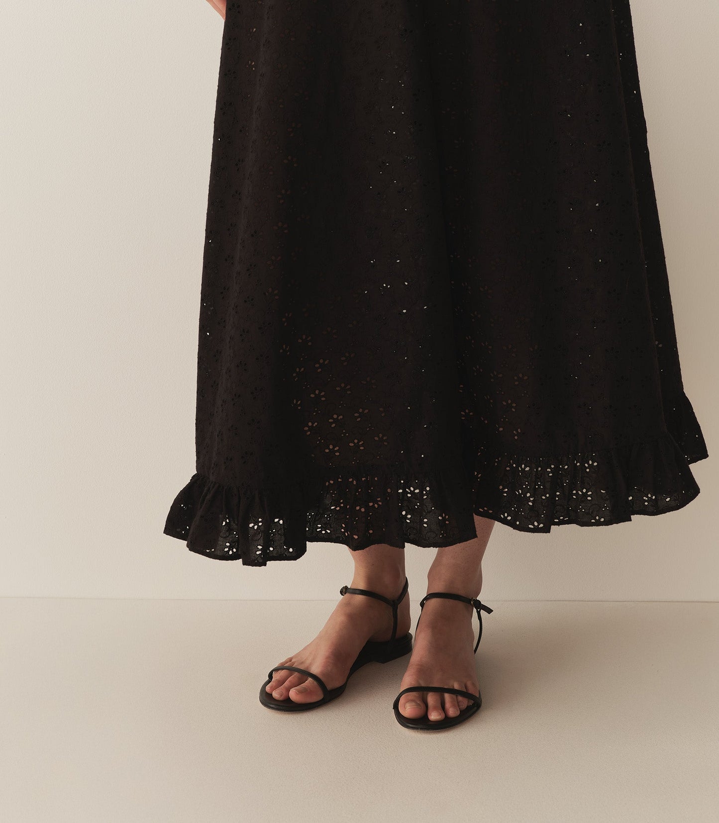 SARTENE SANDAL -- BLACK NAPPA