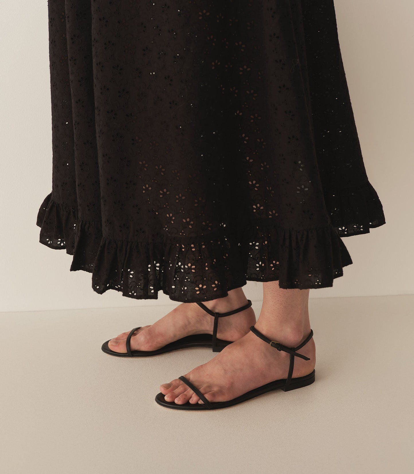 SARTENE SANDAL -- BLACK NAPPA