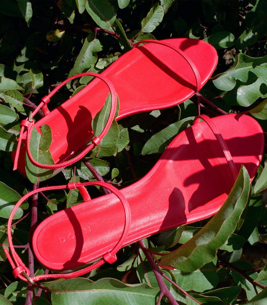 SARTENE SANDAL -- RED NAPPA