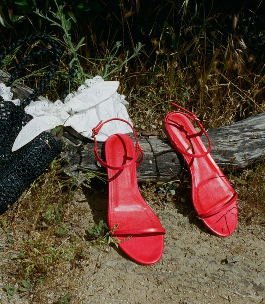 SARTENE SANDAL -- RED NAPPA