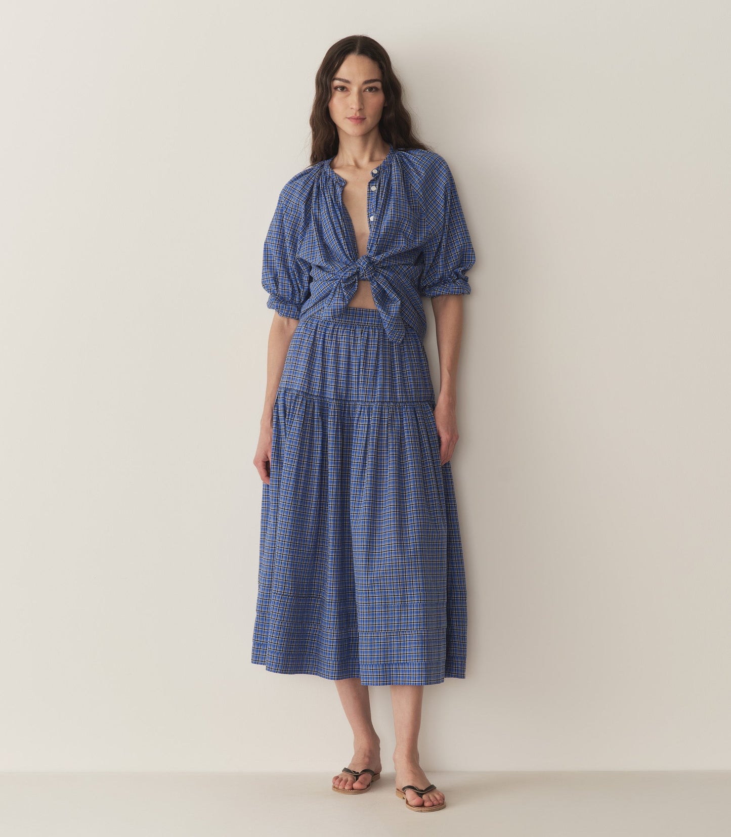 SEBASTIANE SKIRT -- CASSIS CHECK