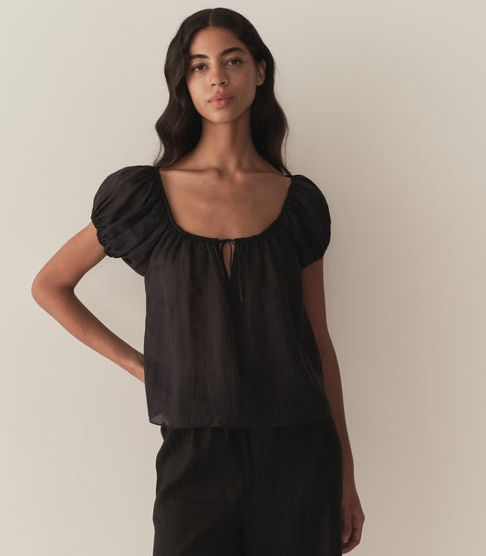 SOLINA TOP -- BLACK