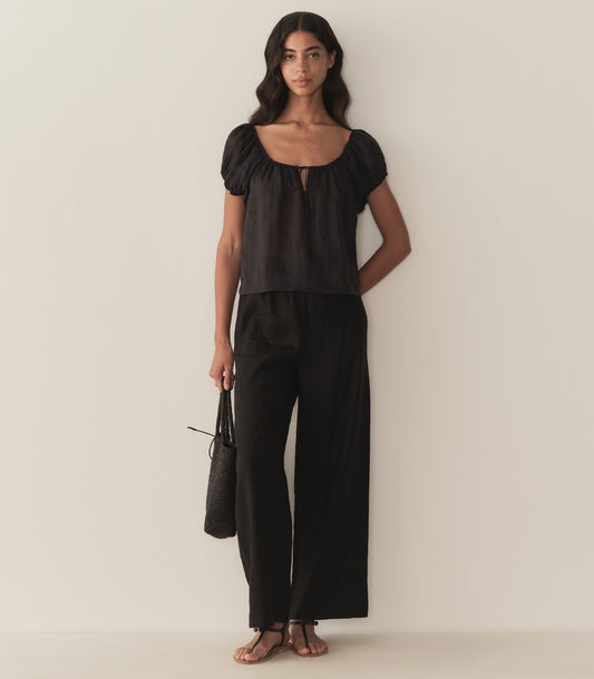 SOLINA TOP -- BLACK