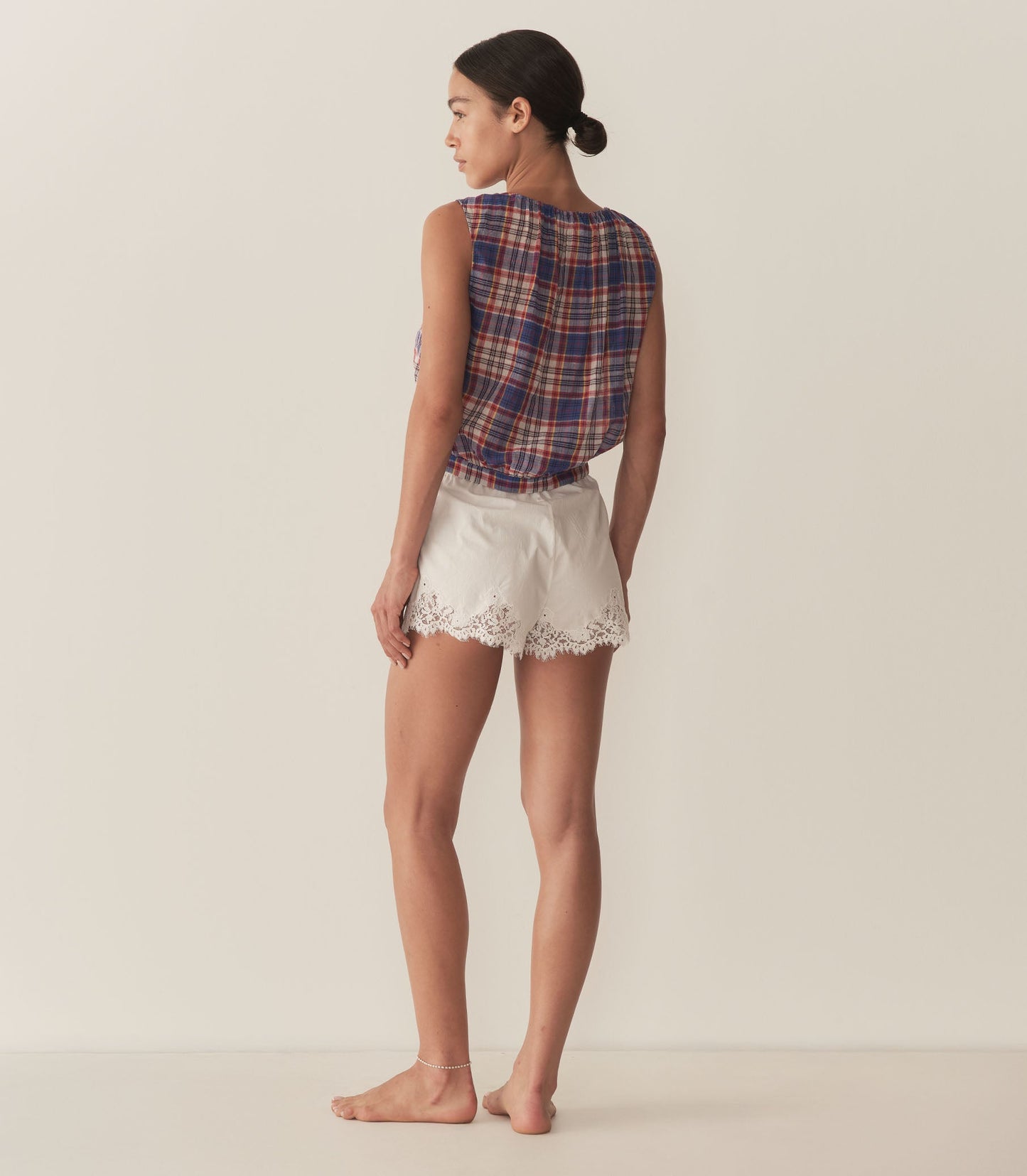 THEO TOP -- COTE D'AZUR PLAID