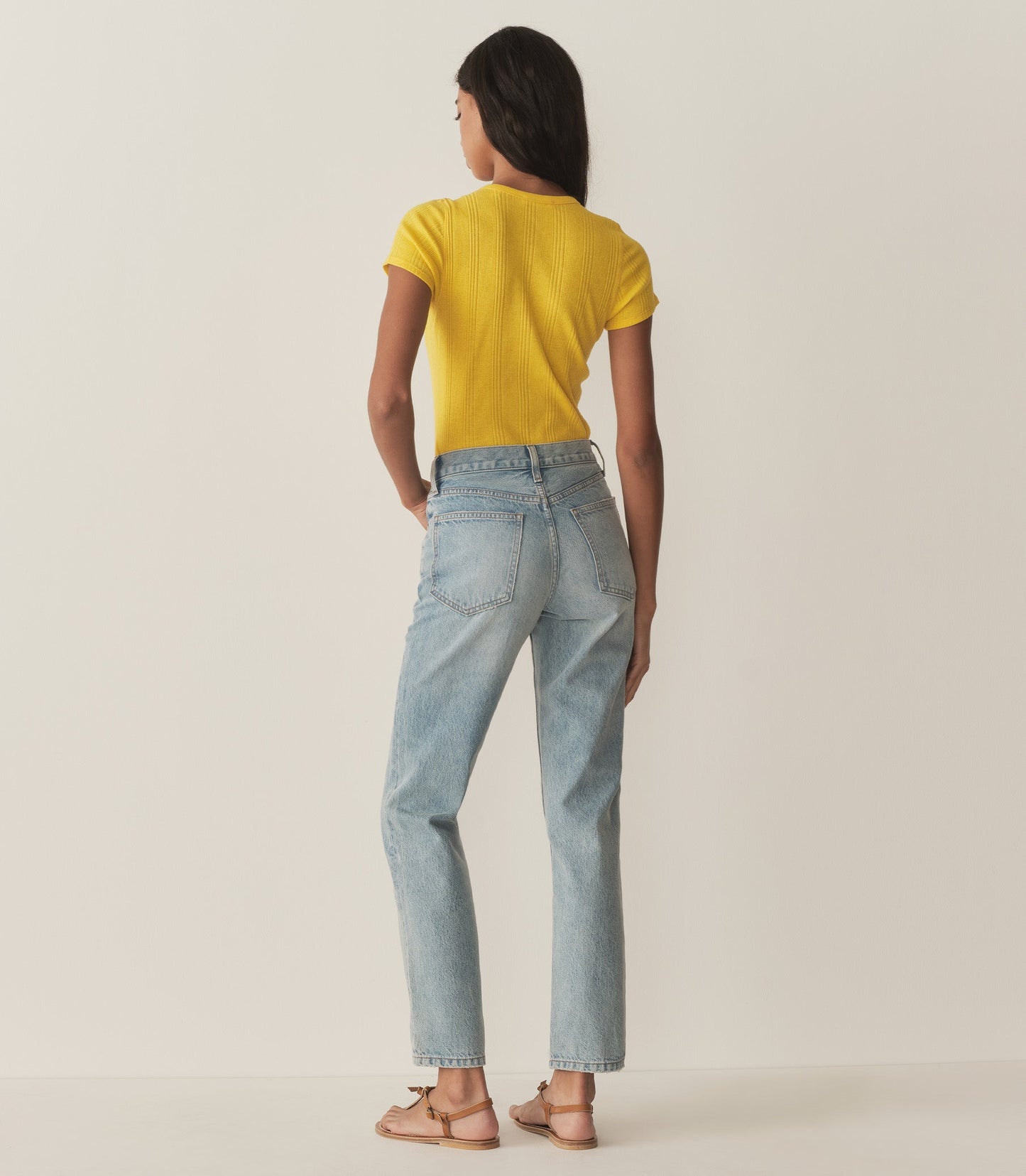 VIVI CASHMERE TEE -- CITRUS