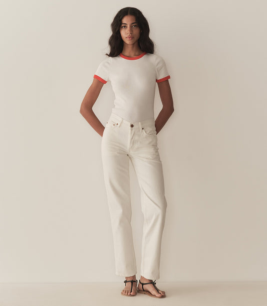 VIVI RINGER TEE -- SALT