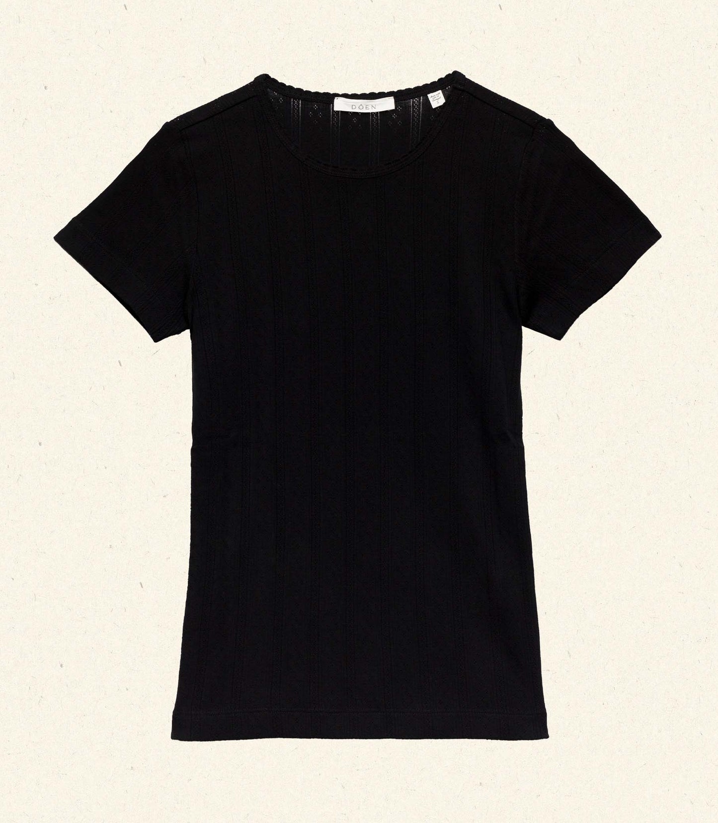 VIVI TEE -- BLACK QUELLE JOLIE POINTELLE