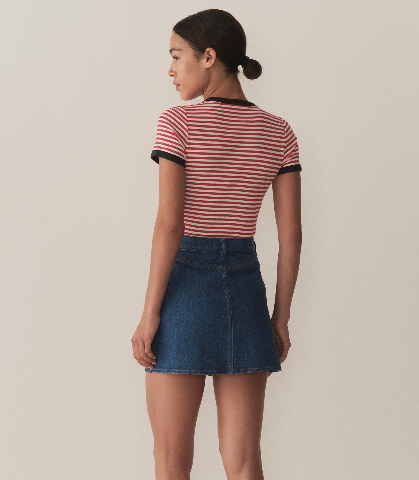 VIVI TEE -- ROUGE NANTUCKET STRIPE